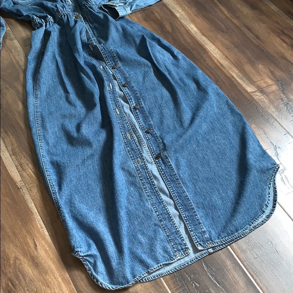 😍90s Vintage Denim Shirt Dress 😍 - Picture 5 of 7